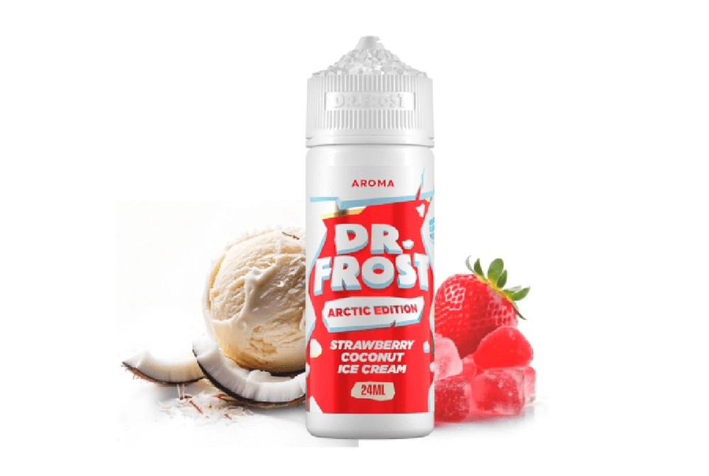 AROMA STRAWBERRY COCONUT ICE CREAM 24ML/120ML (LONGFILL) - DR. FROST