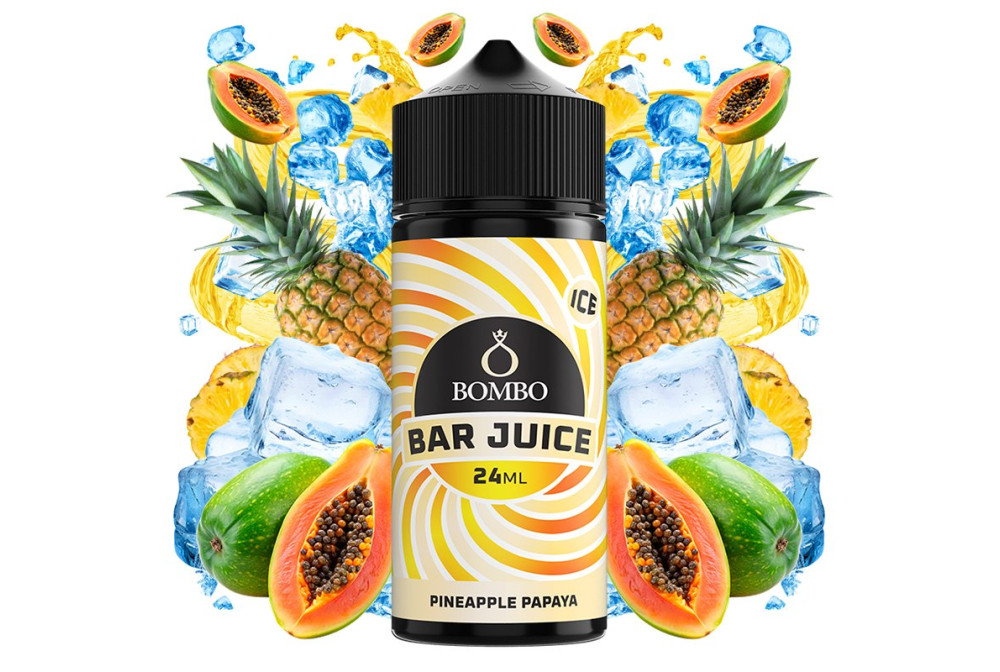 AROMA PINEAPPLE PAPAYA ICE 24ML/120ML (LONGFILL) - BOMBO BAR JUICE
