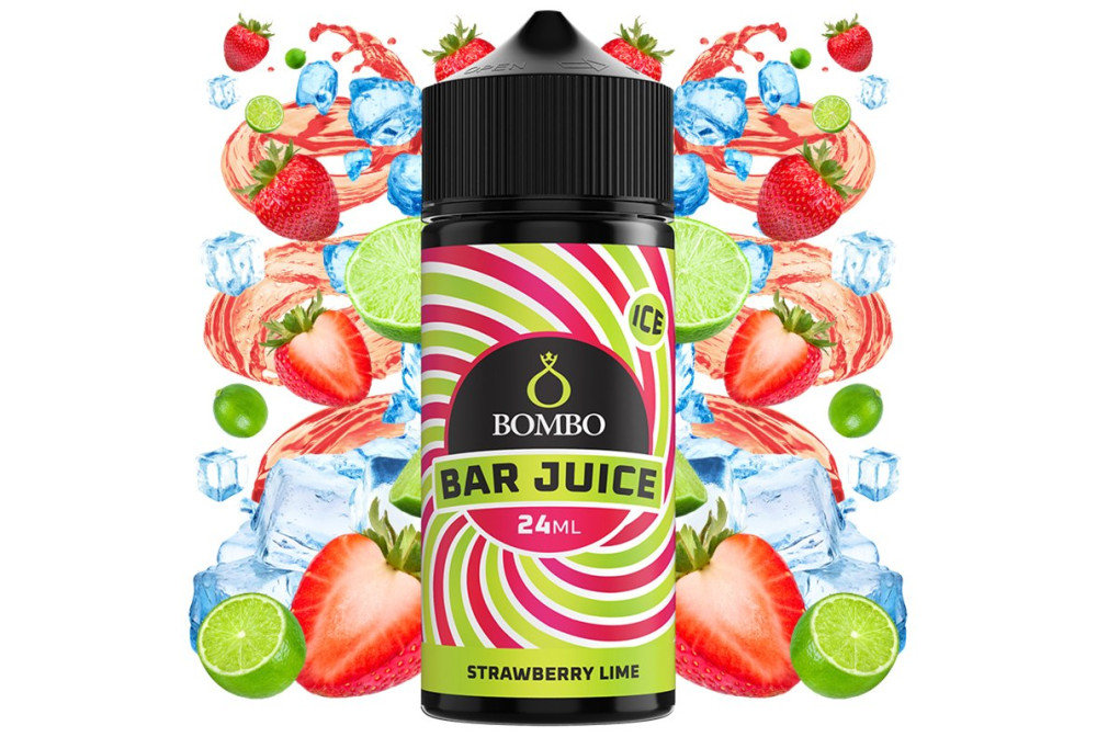 AROMA STRAWBERRY LIME  ICE 24ML/120ML (LONGFILL) - BOMBO BAR JUICE