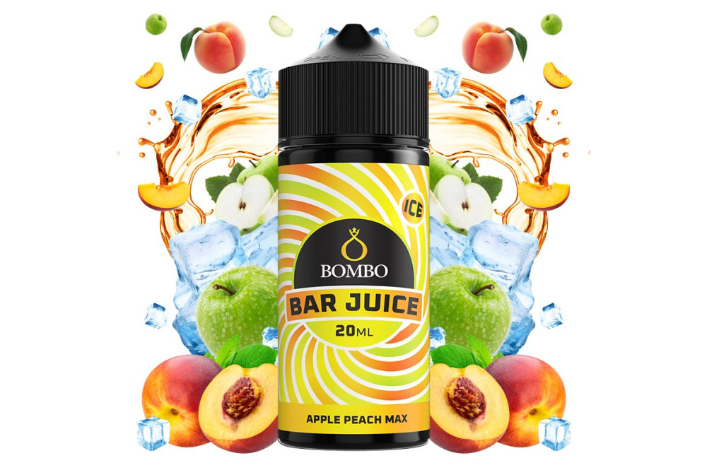 AROMA APPLE PEACH MAX ICE 20ML/120ML (LONGFILL) - BOMBO BAR JUICE