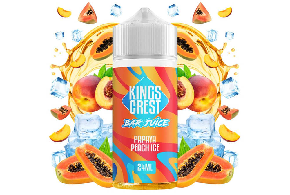 AROMA PAPAYA PEACH ICE 24ML/120ML (LONGFILL) - KINGS CREST BAR JUICE AROMA PAPAYA PEACH ICE 24ML/120ML (LONGFILL) - KINGS CREST BAR JUICE