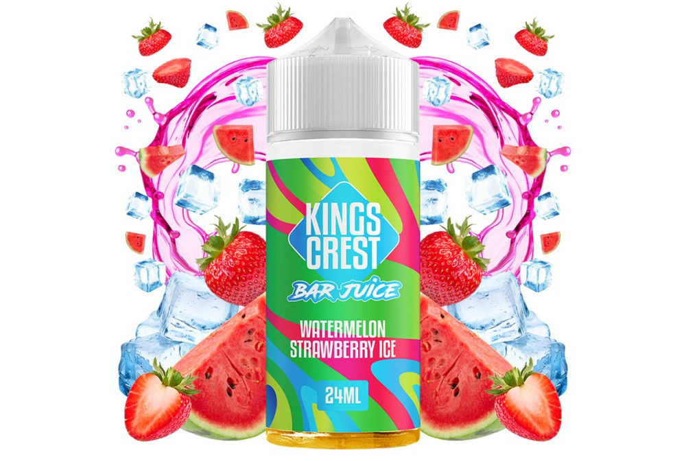 AROMA WATERMELON STRAWBERRY ICE 24ML/120ML (LONGFILL) - KINGS CREST BAR JUICE AROMA WATERMELON STRAWBERRY ICE 24ML/120ML (LONGFILL) - KINGS CREST BAR JUICE