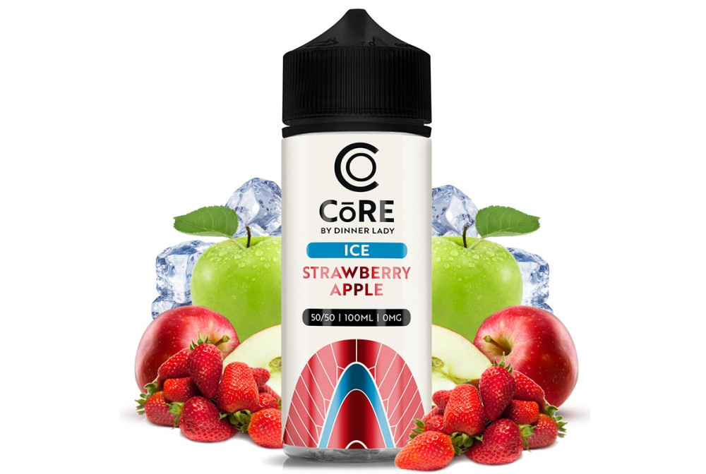 STRAWBERRY APPLE ICE 100ML - CORE BY DINNER LADY STRAWBERRY APPLE ICE 100ML - CORE BY DINNER LADY