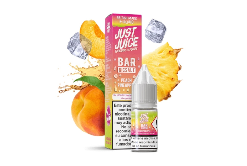 PEACH PINEAPPLE 10MG 10ML SALT - JUST JUICE BAR PEACH PINEAPPLE 10MG 10ML SALT - JUST JUICE BAR