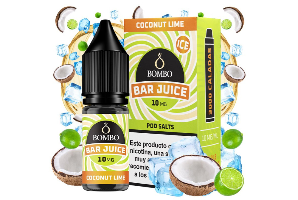 COCONUT LIME 20MG 10ML SALT - BOMBO BAR JUICE COCONUT LIME 20MG 10ML SALT - BOMBO BAR JUICE
