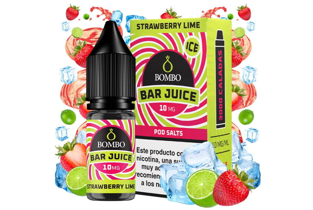 STRAWBERRY LIME 20MG 10ML SALT - BOMBO BAR JUICE