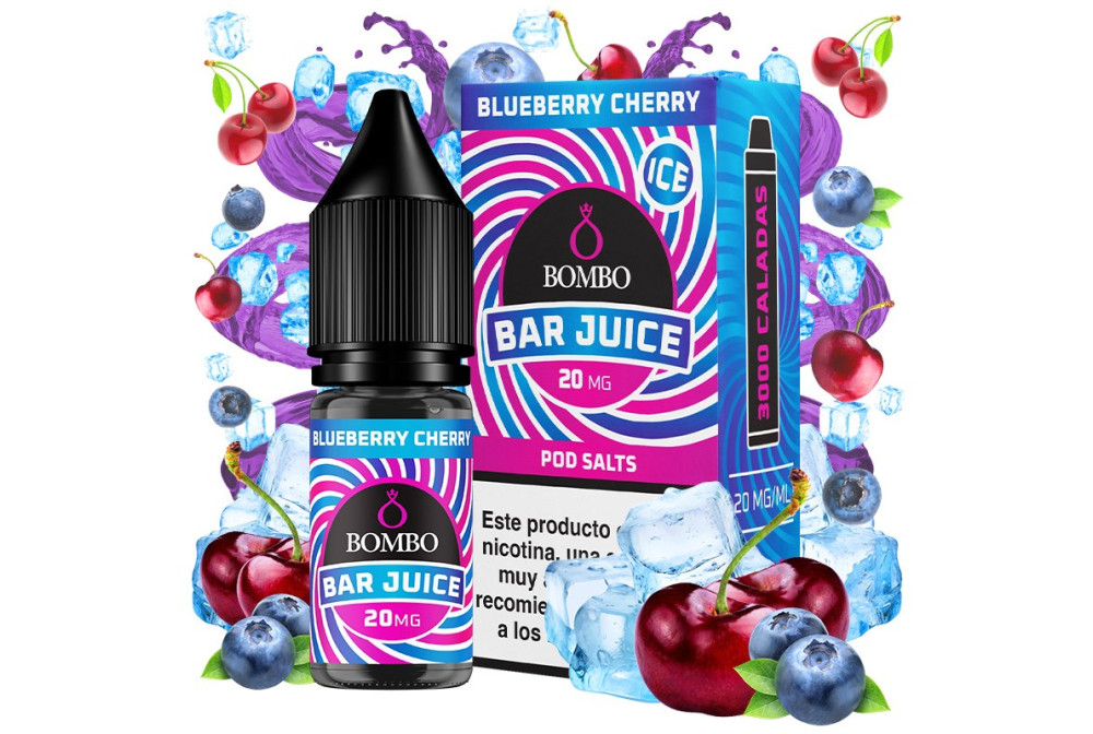 BLUEBERRY CHERRY 20MG 10ML SALT - BOMBO BAR JUICE