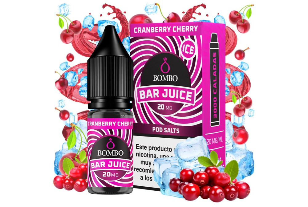 CRANBERRY CHERRY 20MG 10ML SALT - BOMBO BAR JUICE