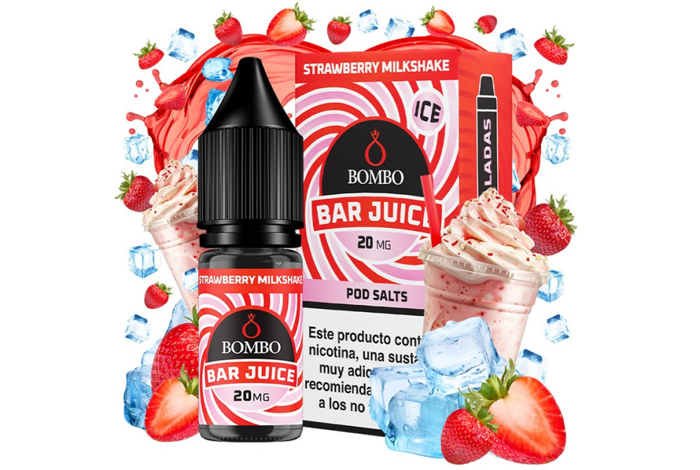 STRAWBERRY MILKSHAKE 20MG 10ML SALT - BOMBO BAR JUICE